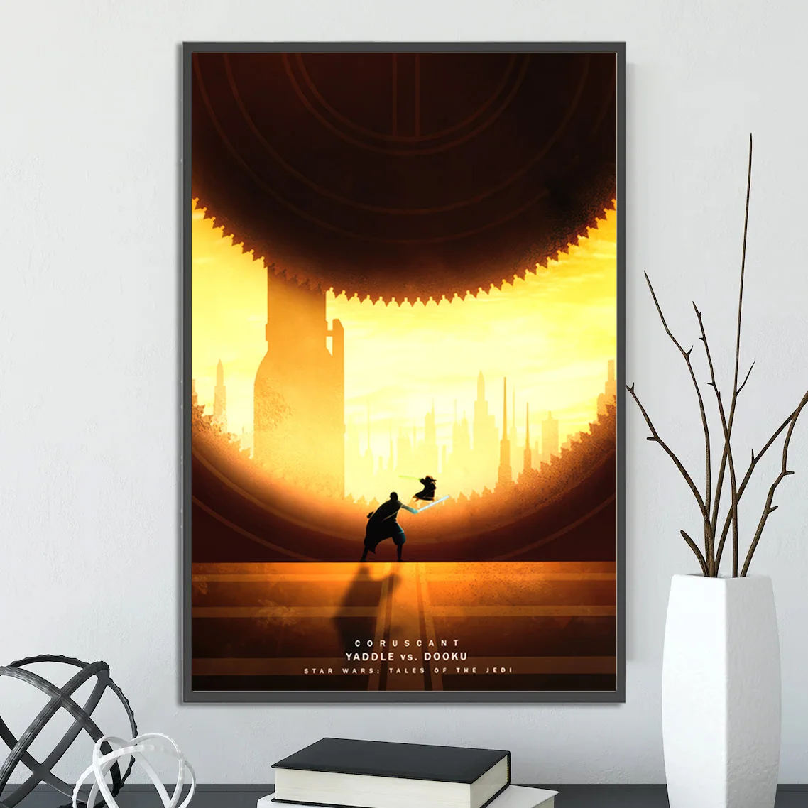 

Звездные войны световые мечи Дарт Вейдер самоклеящиеся постер фильмы фигурки украшения дома живопись настенный художественный декор Скайуокер обои