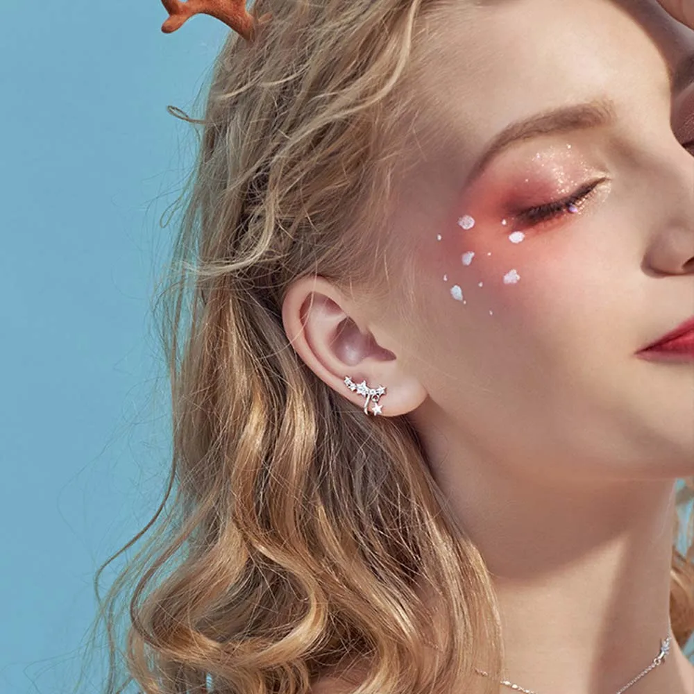 Tide Temperament корейские бриллианты женские гипсофилы манжеты для ушей клипсы серьги