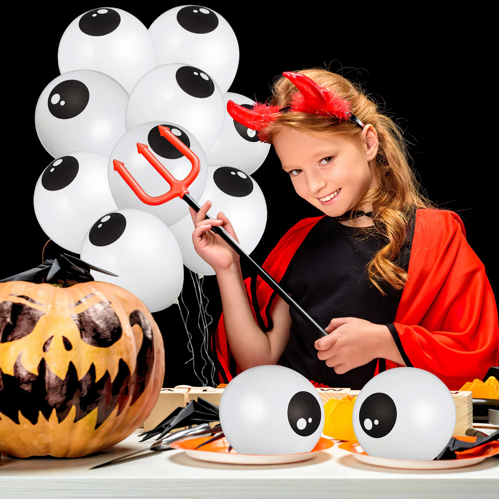 100 шт. Хэллоуин глазное яблоко латексные шары надувные глазные яблоки большие для