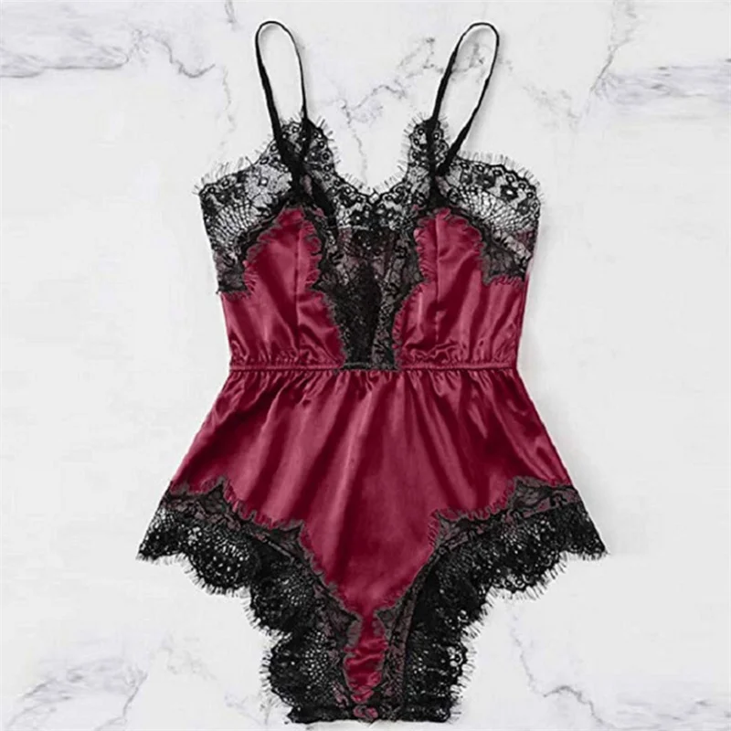 

Women Sleepwear Comfortable Sleeveless Strap Nightwear Lace Trim Satin Sleep Tops Sets Women Sleeping Wear Pijamas 6 Color
