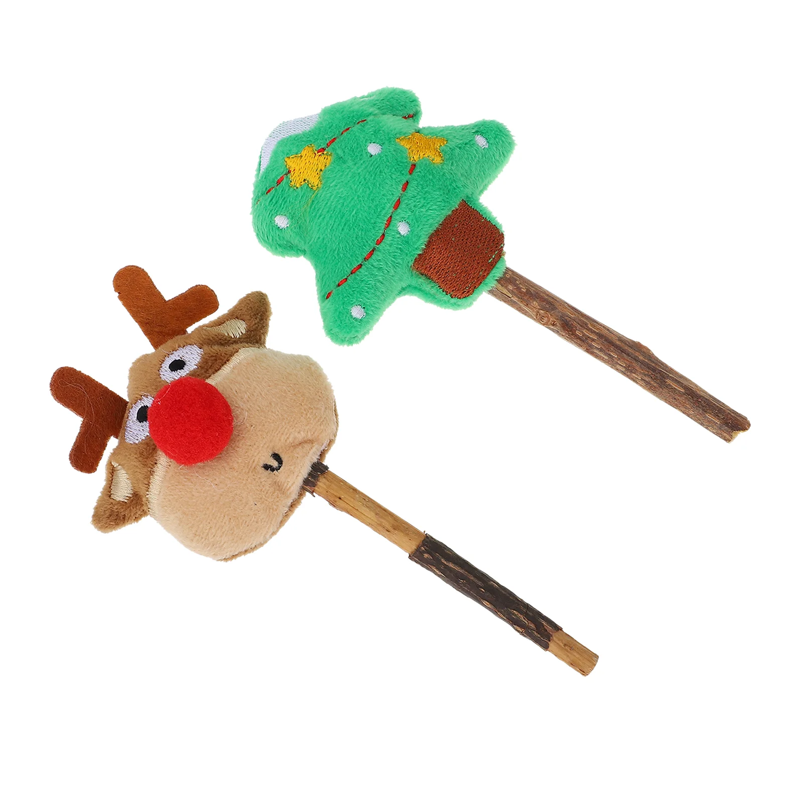 

2pcs Cat Chewing Xmas Matatabi Rod Cat Interactive Kitten Accessories