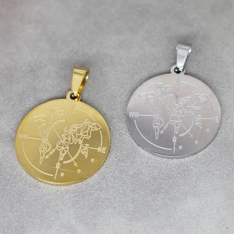 2 шт. подвеска-Компас из нержавеющей стали