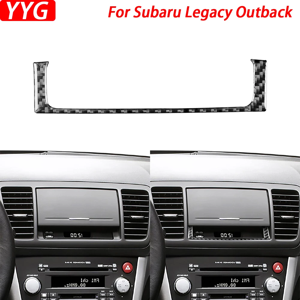 

For Subaru Legacy Outback 2005-2009 Real Carbon Fiber Central Navigation Panel Decorative Strips Car Interior Decoration Sticker