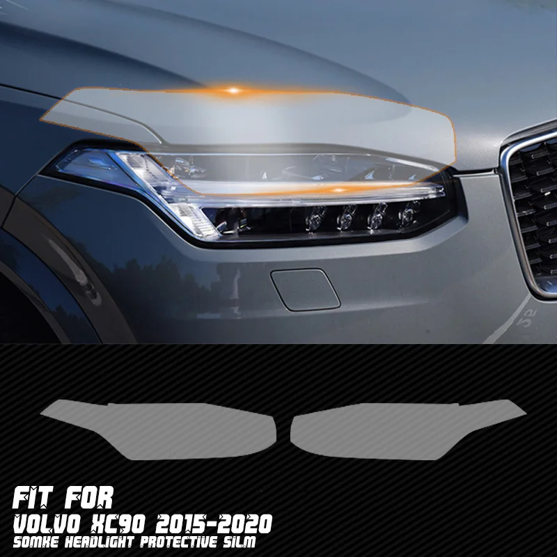 

Новинка, защитная пленка для автомобильных фар из ТПУ LH + RH, дымовая пленка, наклейка для Volvo XC90 2015-2020
