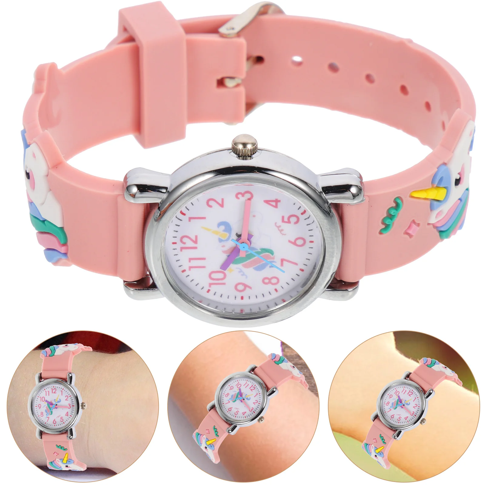 

Light Children's Cartoon Watch Toddler Student Gifts Watches Girls Ages 3 Silica Gel Kids