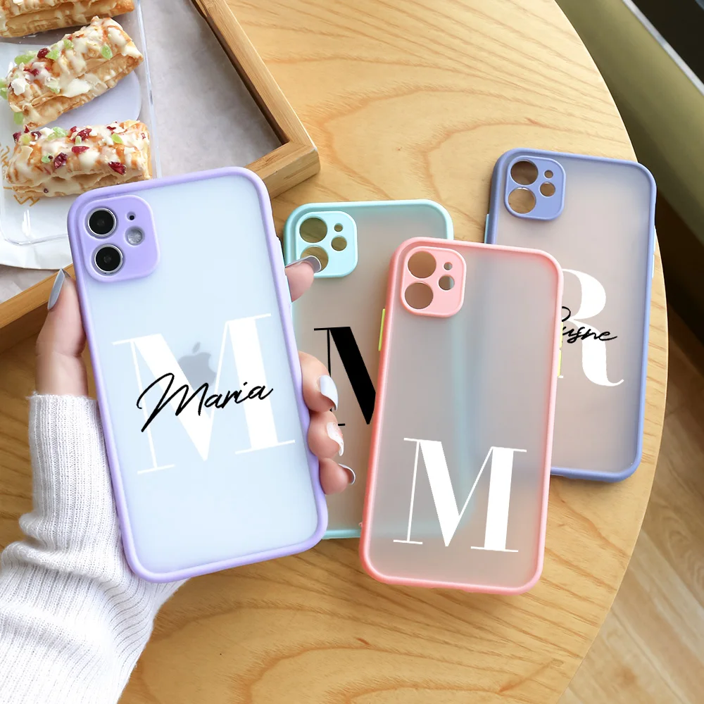 

Custom Name DIY Clear Case For IPhone 13 12 Pro 11 Pro Max X XR XS Max 7 8 6 6S Plus SE 2020 Luxury Soft Personalize Cover Funda