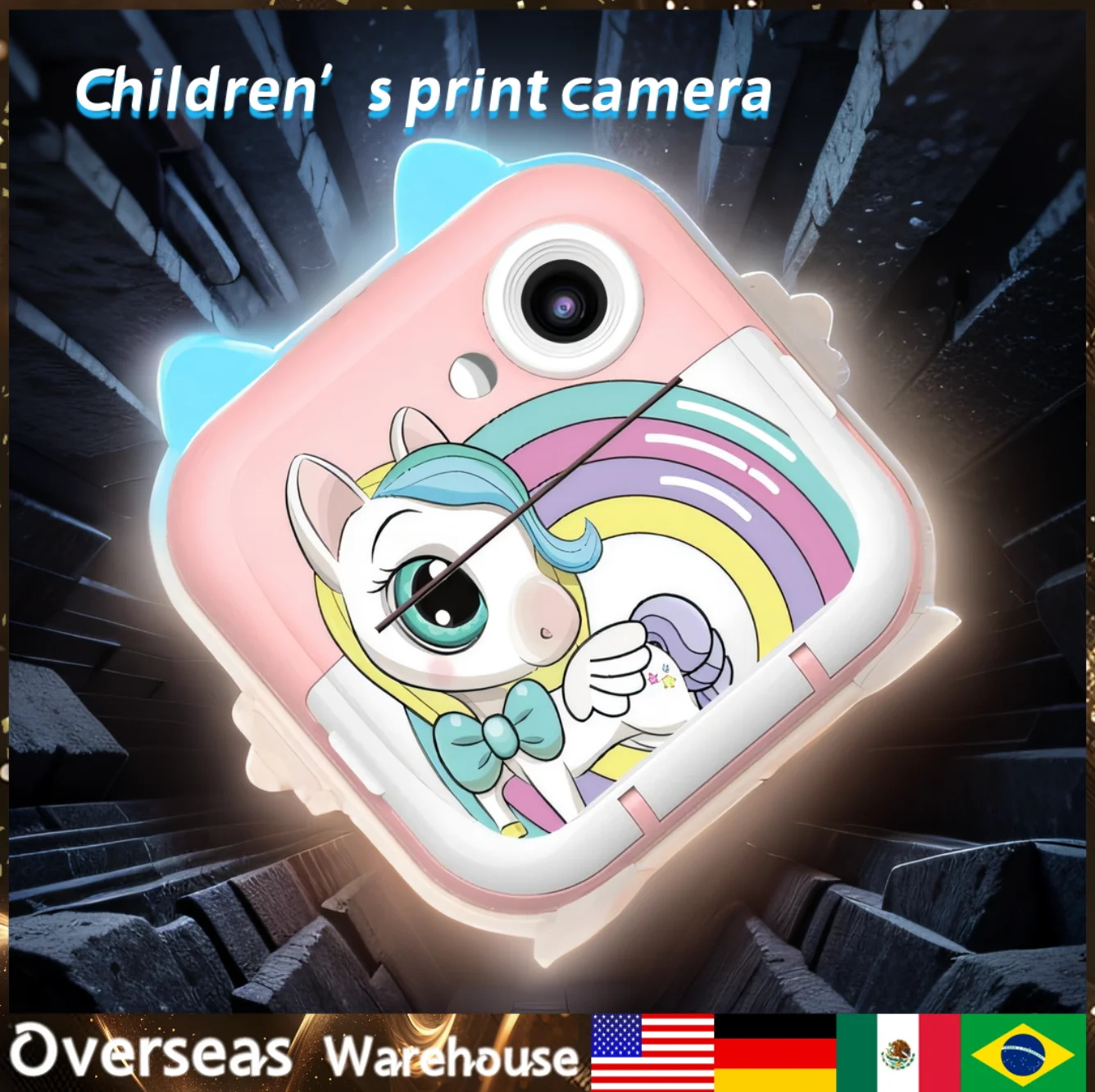 Новая детская камера с мгновенной печатью мини-цифровая видеокамера для детей