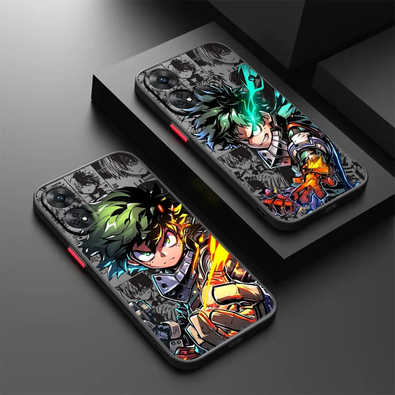 My Hero Academia Anime Phone Case For OPPO Reno 8T 8 7Z 7 6Z 6 5 4 3 Pro Plus Lite Frosted Translucent Cover Shell