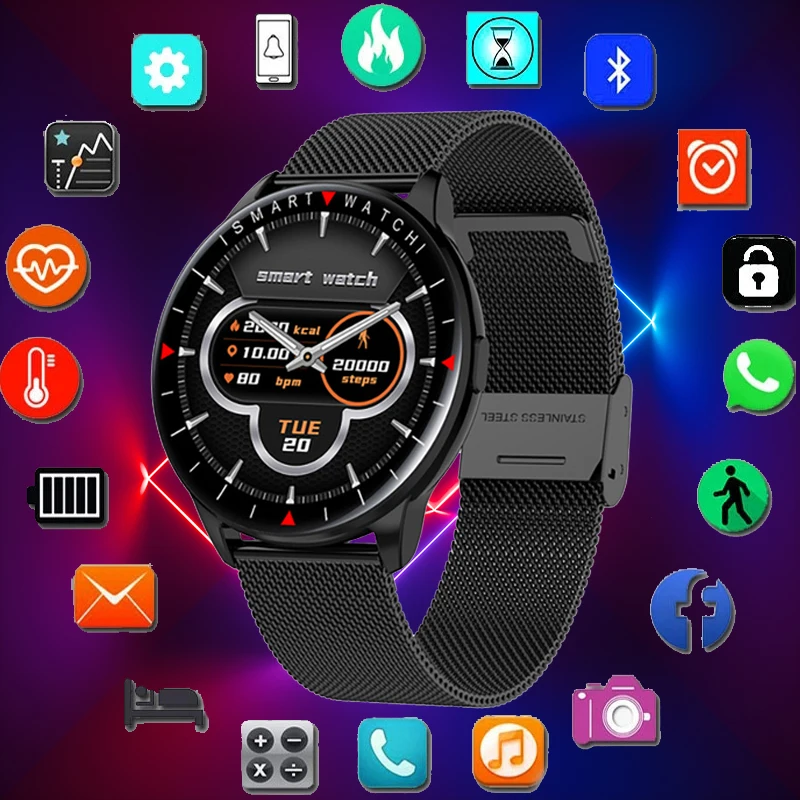 

Smart Watch Men Full Touch Screen Sport Fitness Watch IP68 Waterproof Bluetooth Smartwatch Women for Samsung Apple Xiaomi Huawei