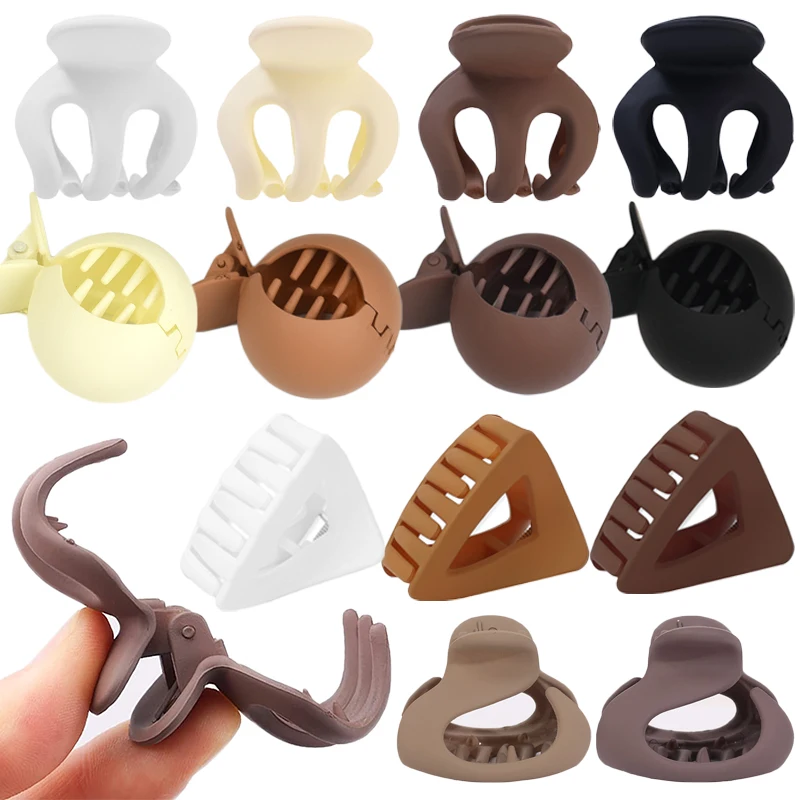 

New Women Fashion Ponytail Hair Claw Clip Black Acrylic Small Hair Claws For Girl shark clips Headwear Barrette Hair Accessories