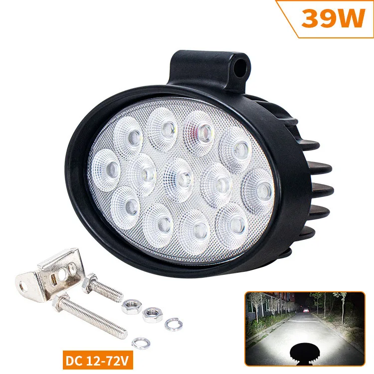 

12-72 в, высокая яркость, 13 шт., светодиодный багги-прожектор, 4-дюймовый Овальный мотоцикл, яркий белый свет, диффузор