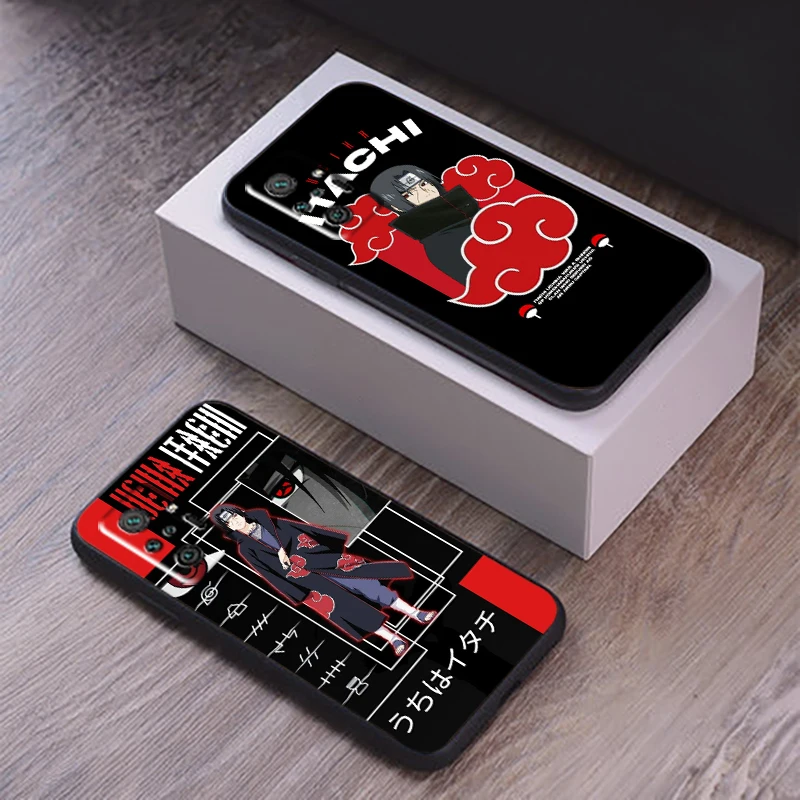 

NARUTO Anime Phone Case For Xiaomi Redmi 9 9T 9i 9AT 9A 9C 10S 10T 10 Pro MAX 5G Coque Black Back Silicone Cover Soft