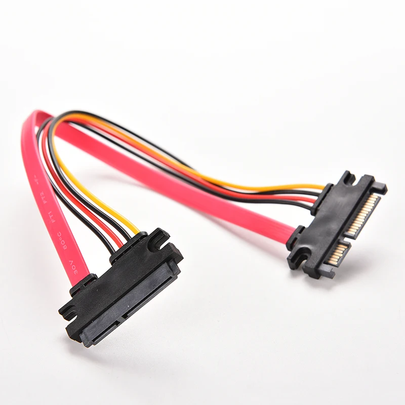 

Новый 1 шт. 30 см 22Pin SATA кабель штекер-гнездо 7 + 15-контактный серийный ATA SATA Power комбинированный удлинитель кабеля соединитель