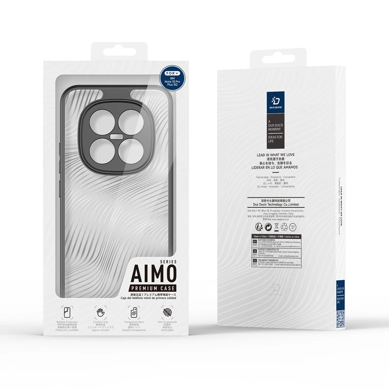 Чехол DUX DUCIS Aimo Series для Xiaomi Redmi Note 15 Pro Plus, 15 Pro 5G, противоударный, с защитой от отпечатков пальцев, матовый, из PC+TPU (art.: 3920d8d3106ec) - 3920d8d3106ec
