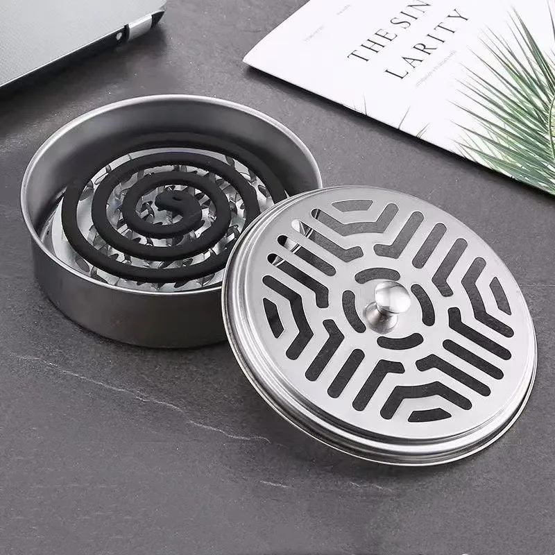 

Serrated mosquito coil tray mosquito coil holder fireproof net, mosquito coil tray, mosquito coil gray iron bracket,convenient