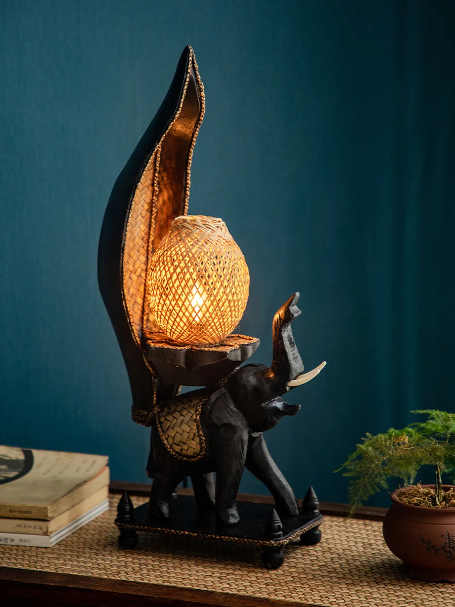 

Southeast Asia Thai Style Lighting Club Inn Model Room Crafts Thailand Decorative Lamps Lamp Elephant Lamp