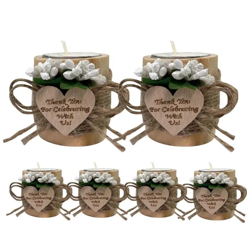 

Wooden Tealight Holder Wood Candle Stands Wood Bridal Shower Tealight Holder Wedding Party Favors For Living Room
