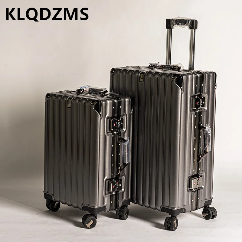KLQDZMS 20'24 Inch Fashion Luggage Mute Suitcase Male And Female Students All-Match Trolley Case Boarding Case