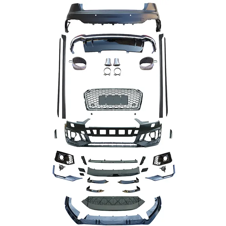 jakości zestaw karoserii do Audi A5 modernizacja RS5 przedni zderzak z kratką o strukturze plastra miodu materiał PP 2017-2019