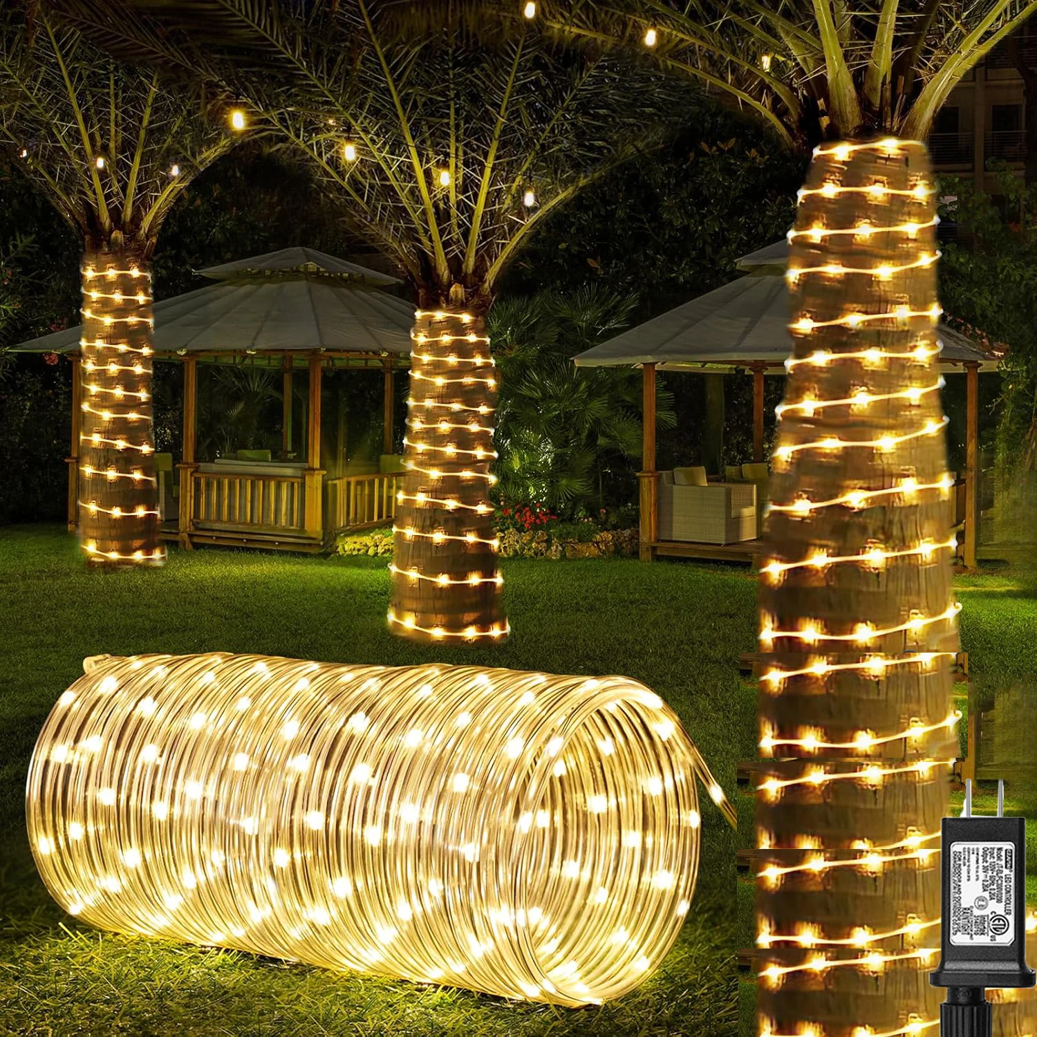 DC24V 20 м 50 100 фотомагнитная веревка внешняя Рождественская Строка гибкая трубка