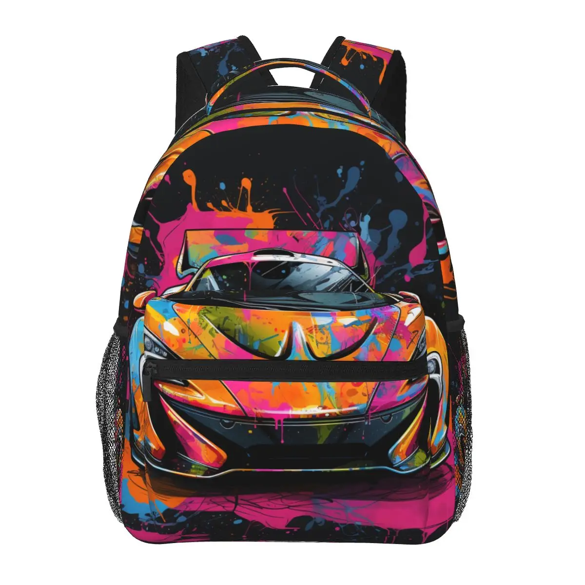 

Powerful Sports Car Backpack Psychadelic Grafitti Kawaii Backpacks Teen Travel Large High School Bags Design Rucksack