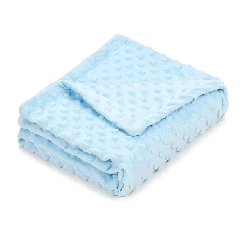 Мягкое одеяло Minky Dot для новорожденных 95x75 см 3D двухстороннее зимнее теплое