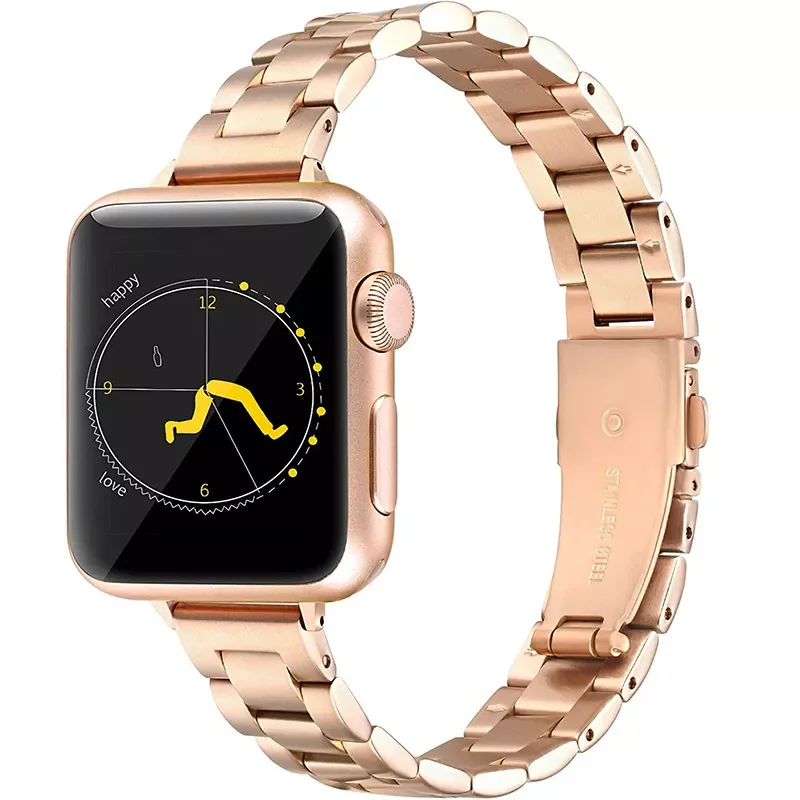 Stainless Steel Strap For Apple watch band 38mm 42mm Metal WatchBand 40mm 44mm Sport Bracelet for iWatch series 7 6/SE/5/4/3/2/1