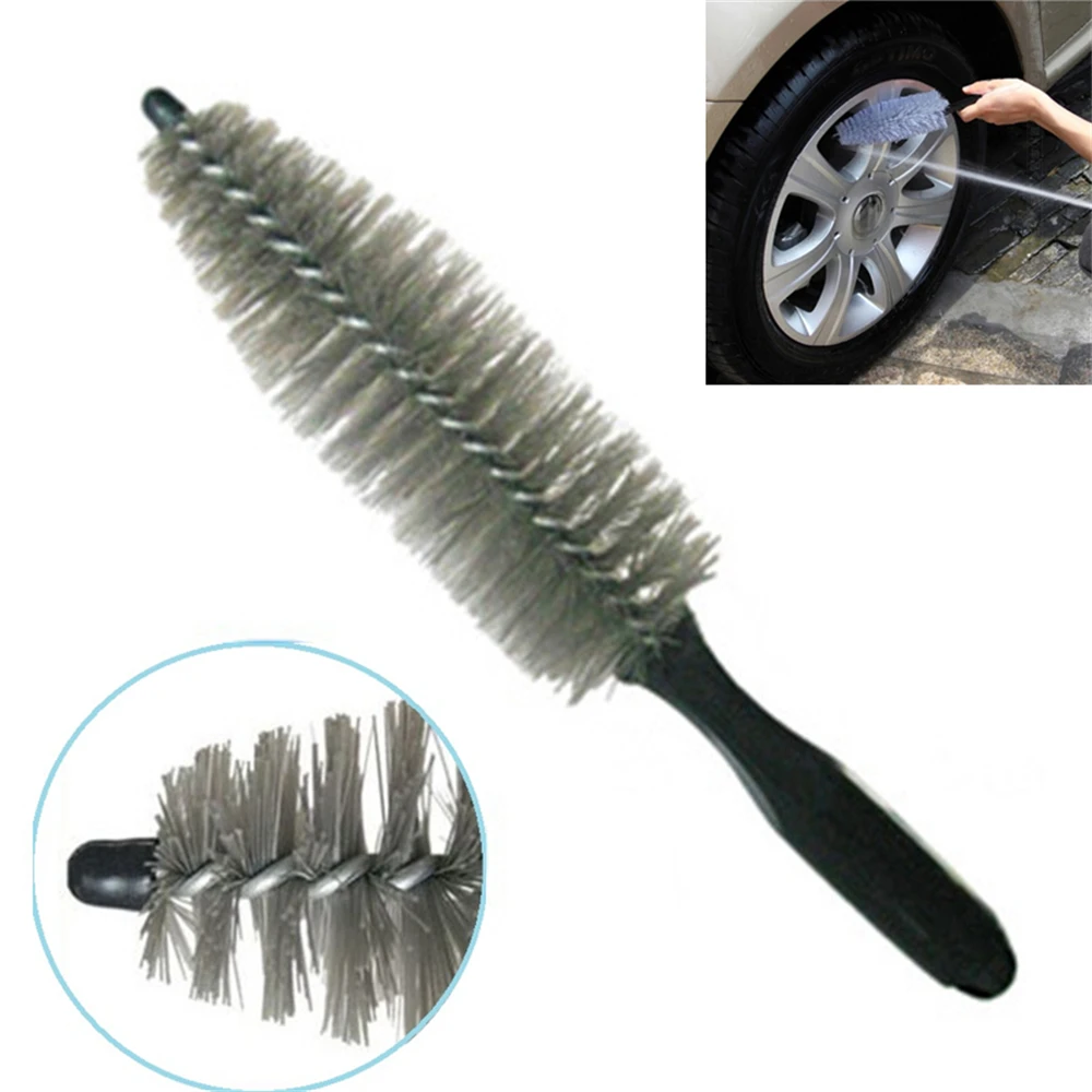 

Portable car wheel rim Bendable Detailing wash brush Not scratched tire 30cm long Soft Bristle for Rim Exhaust Tips Motorcycles