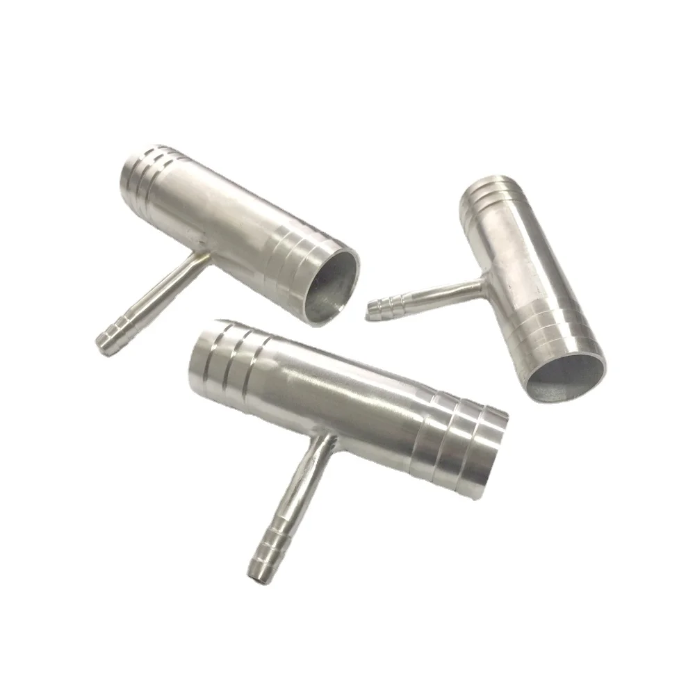 6 8 10 12 14 16 19 20 25 32 38-51mm Hose Barb Reducer Tee 3 Ways Splitter 304 Stainless Steel Hosetail Connector Coupler Fitting