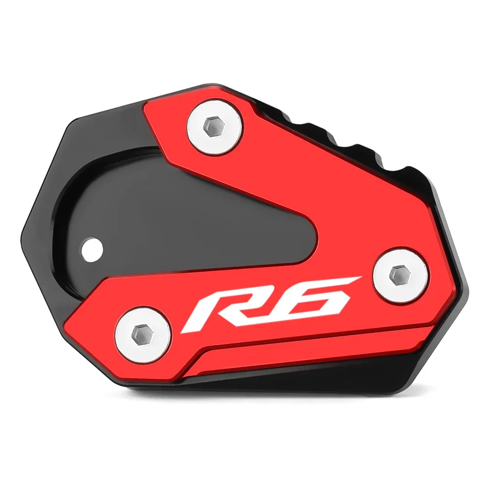 

Для YAMAHA YZF-R6 YZFR6 YZF R6 2012-2023 2024 мотоциклетная алюминиевая подставка с ЧПУ, удлинение боковой подставки, увеличенная подставка, пластина, накладка