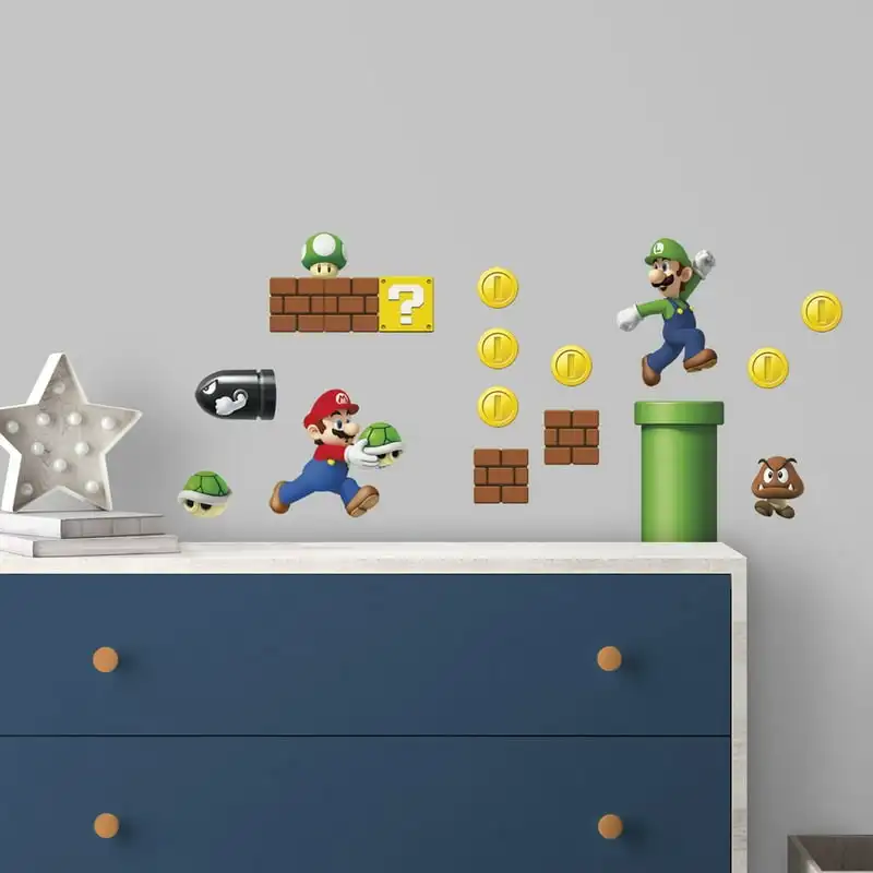 

and Luigi Build a Scene Peel and Stick Wall Decals, Kids and Teen Wall Stickers Girl room decor Yoshitomo nara Custom stickers w