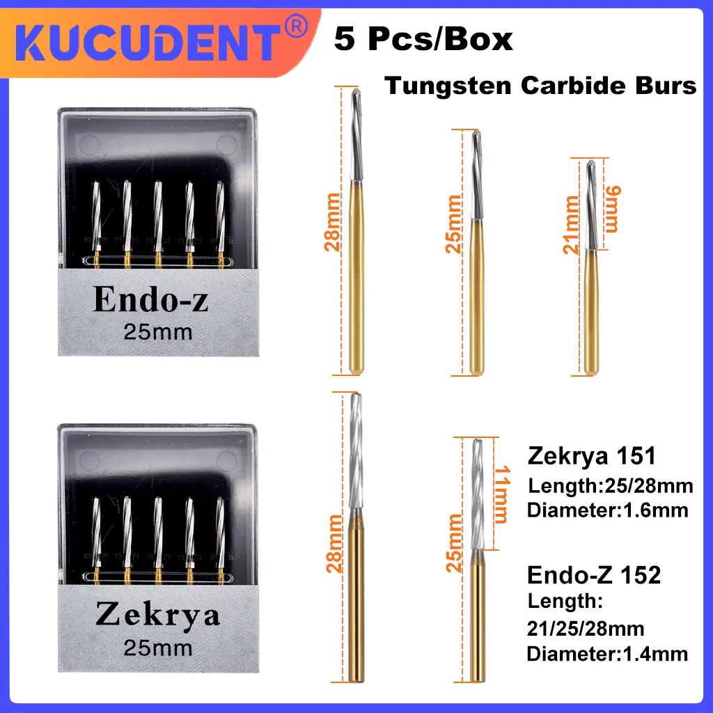 KUCUDENT FG1 6 мм Стоматологический эндодонтический твердосплавный бор для