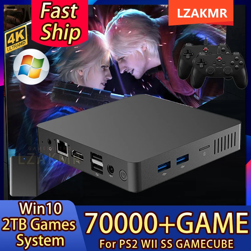 

Get Ready to Conquer the Gaming World with Win10 2TB Game System 70000+ Game Collection for PS2/Wii/SS GameCube LZAKMR NEW B20