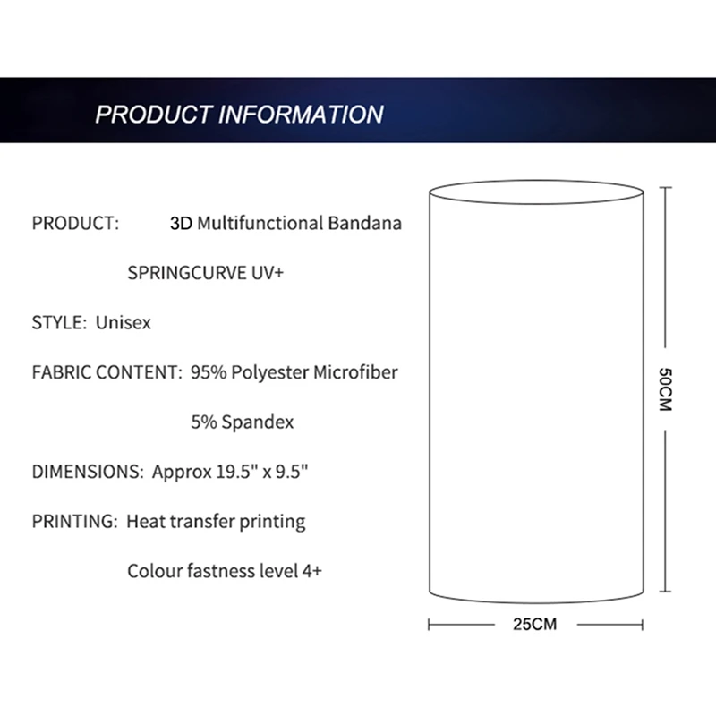 Маска-шарф бесшовная мужская с защитой от УФ-излучения | Спорт и развлечения