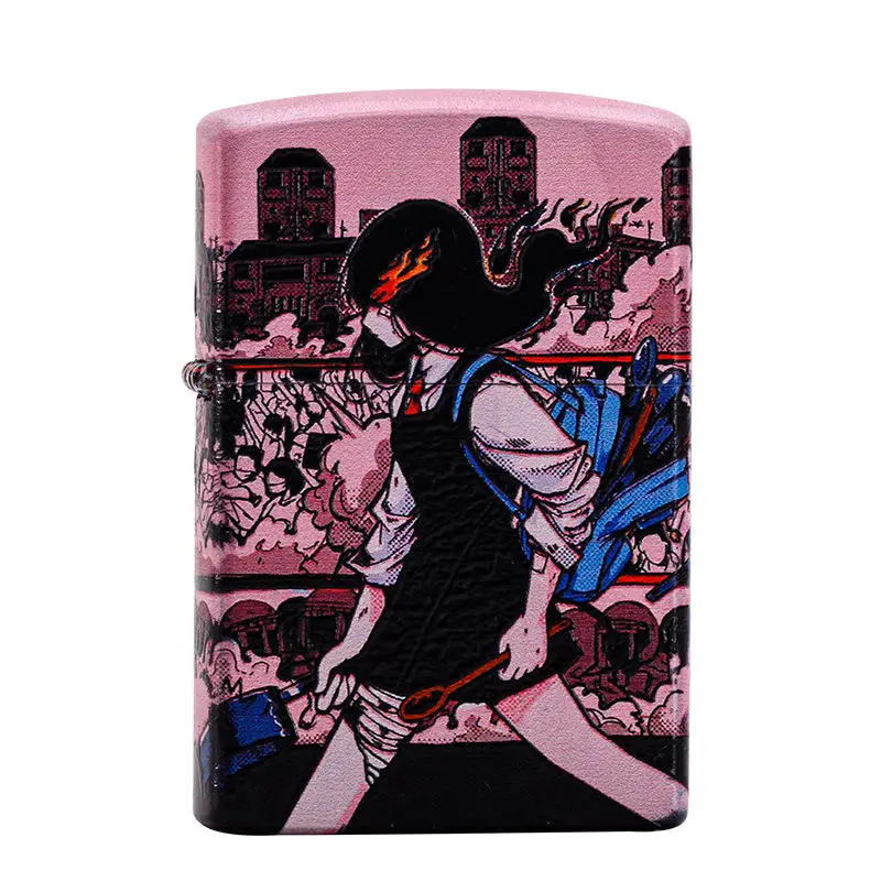 

Zorro New Latest Lighters Painted Kirin Girl Kerosene Lighter Free Shipping