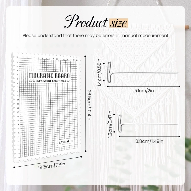 KX4B портативная доска для макраме легкий пенопластовый коврик с набором игл