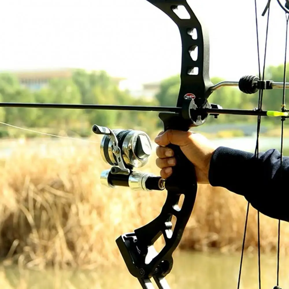 

Metal Shot Fishing Wheel Stainless Steel Double Fish Fortress Built-in Line Closed Compound Bow Archery Casting Reel Fishing