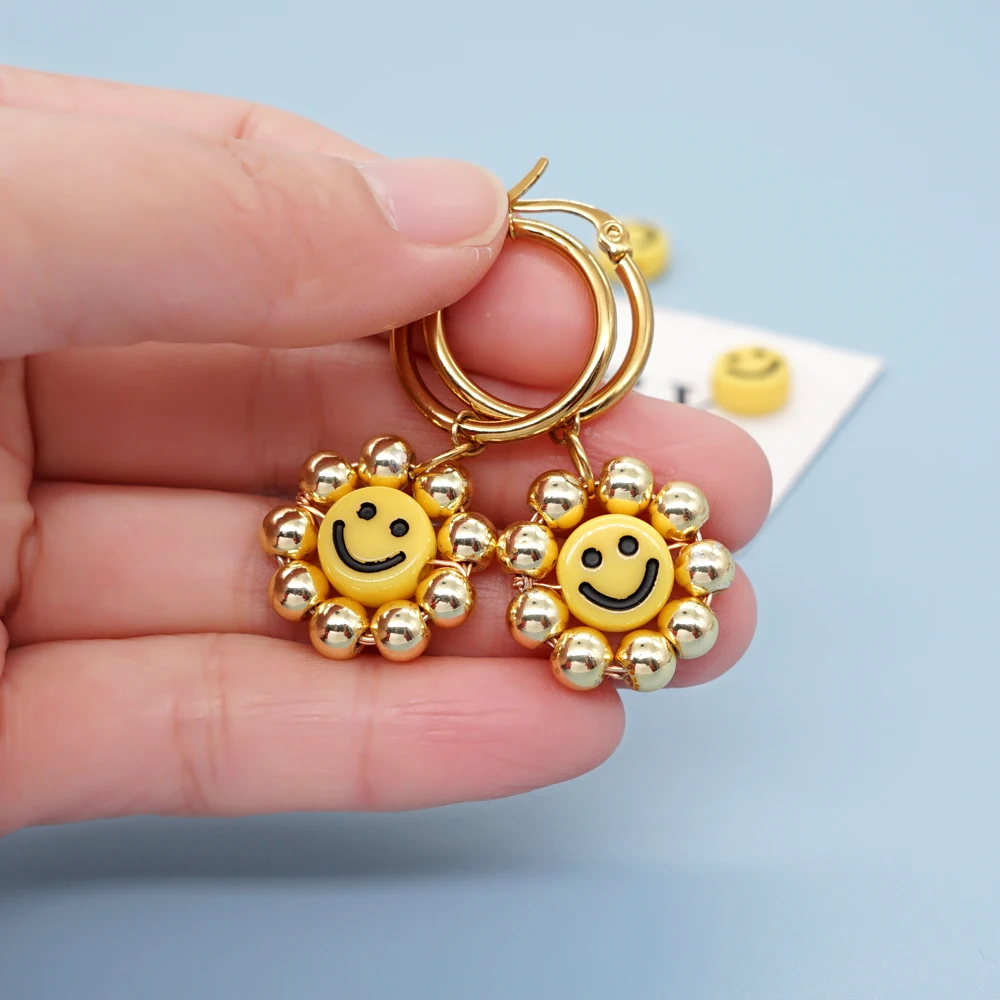 Женские позолоченные серьги-кольца Go2Boho из нержавеющей стали висячие серьги с