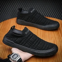 2022 summer new mens casual shoes fashionable breathable fly woven shoes mens all match work shoes comfortable work shoes