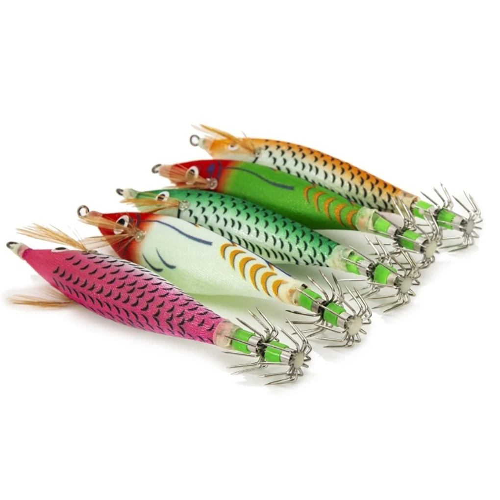 

Artificial Squid Baits with Hook Fishing Jig Lures Wear-resistant Wide-range Glowing Cuttlefish Wobbler Shrimp Lure