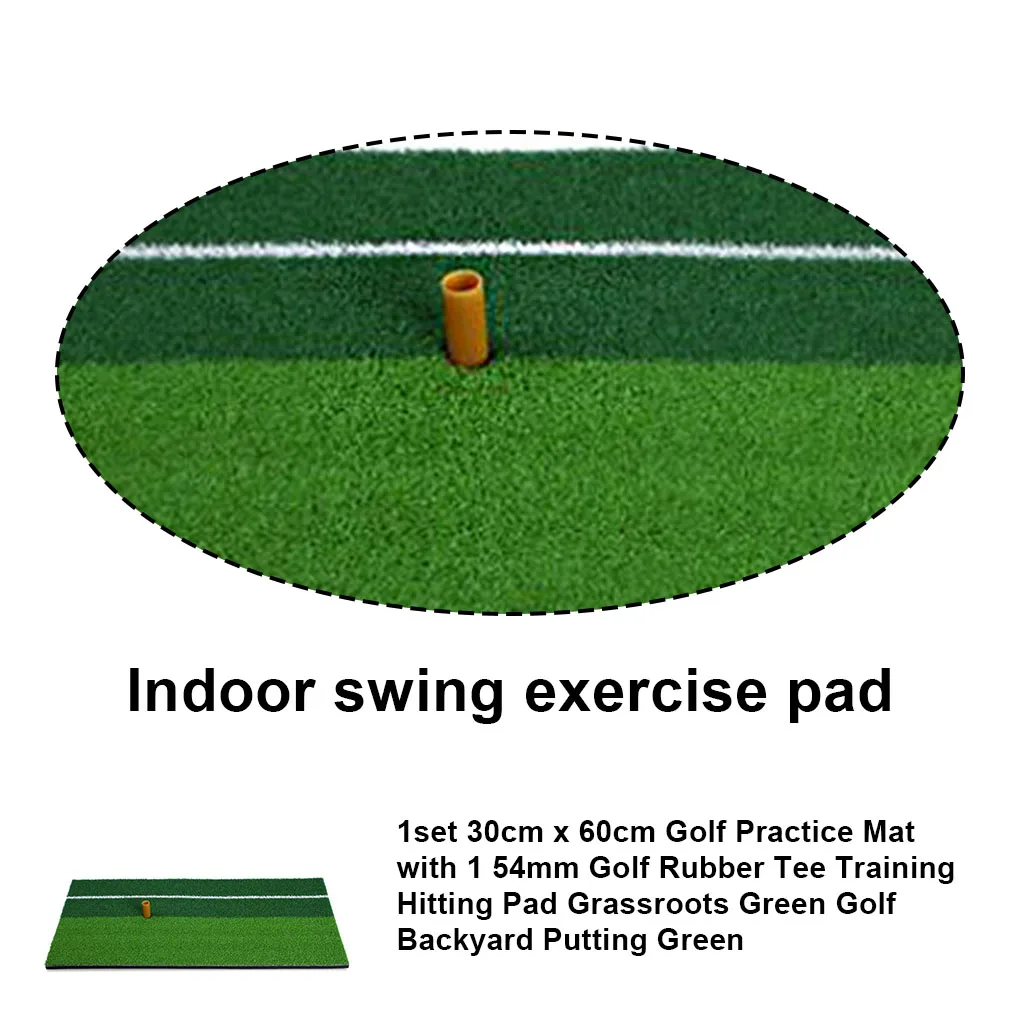 

Golf Practice Mat Indoor Outdoor Swing Training Padding Hitting Pad Backyard Office Beginner Professional Golfing Workout