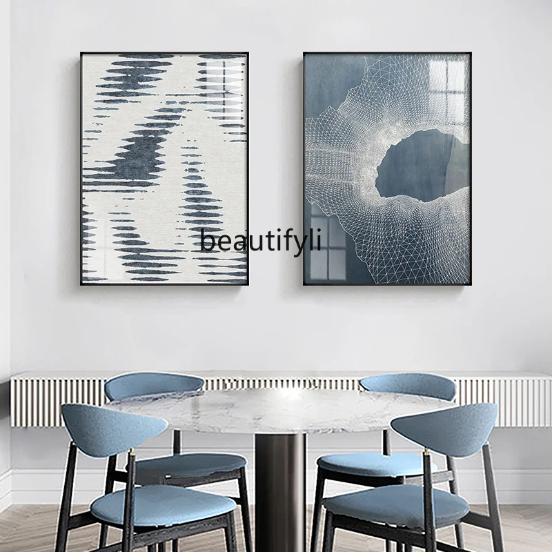 CXH простая Синяя абстрактная декоративная картина для гостиной Триптих