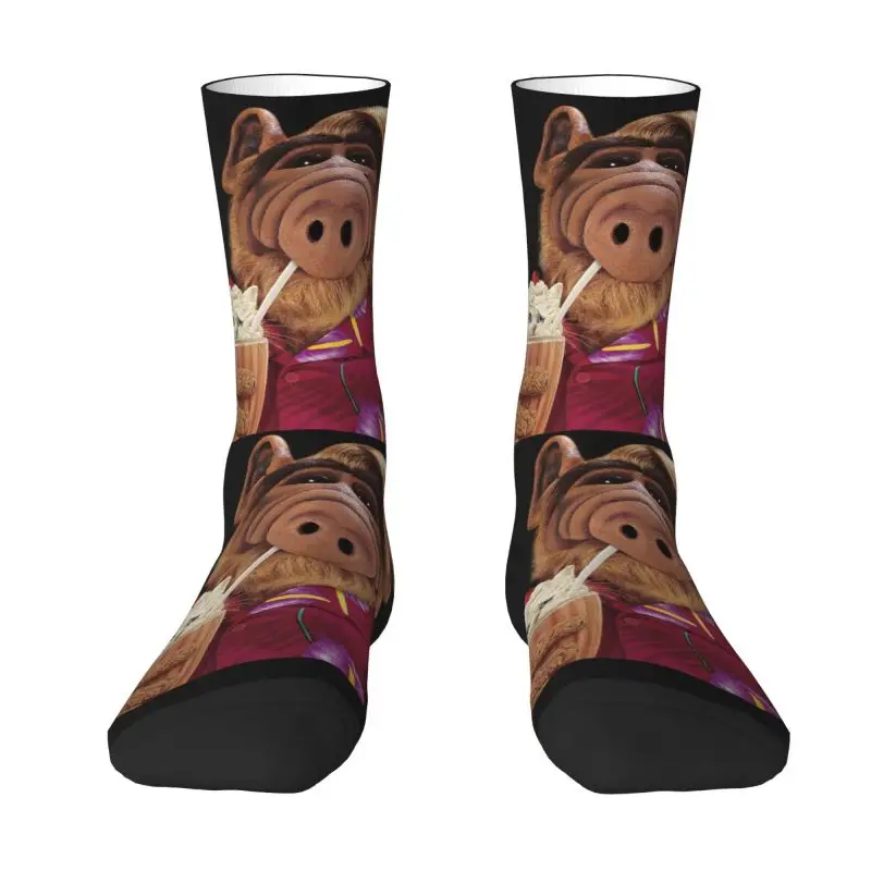 

Funny Alf Meme Men Women Crew Socks Unisex Kawaii 3D Printed Alien Life Form Sci Fi Tv Show Dress Socks