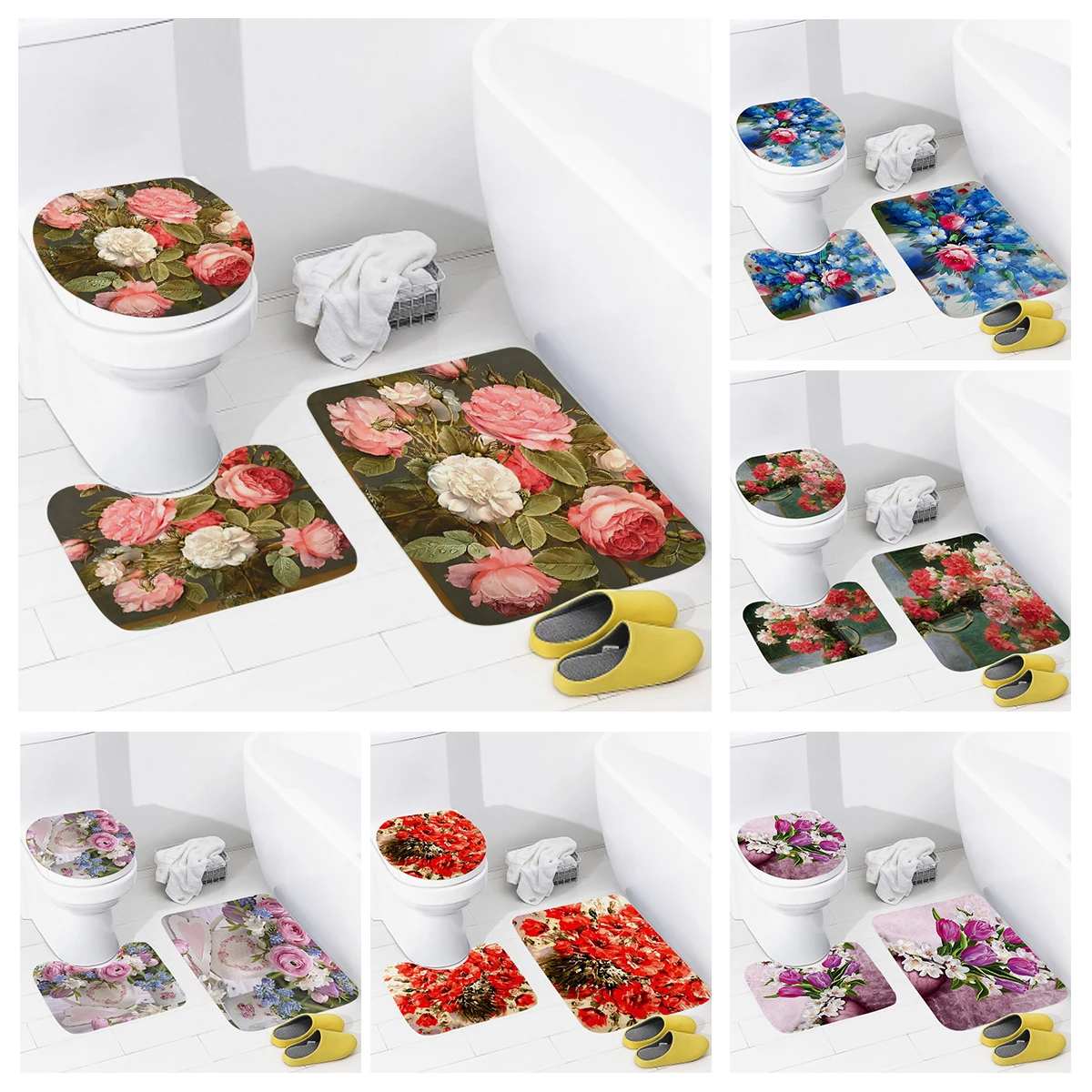 

Домашние напольные коврики для ванной комнаты в натуральном животном стиле, коврик для ног для ванной, современные аксессуары для ванной комнаты, Противоскользящий коврик для ванной