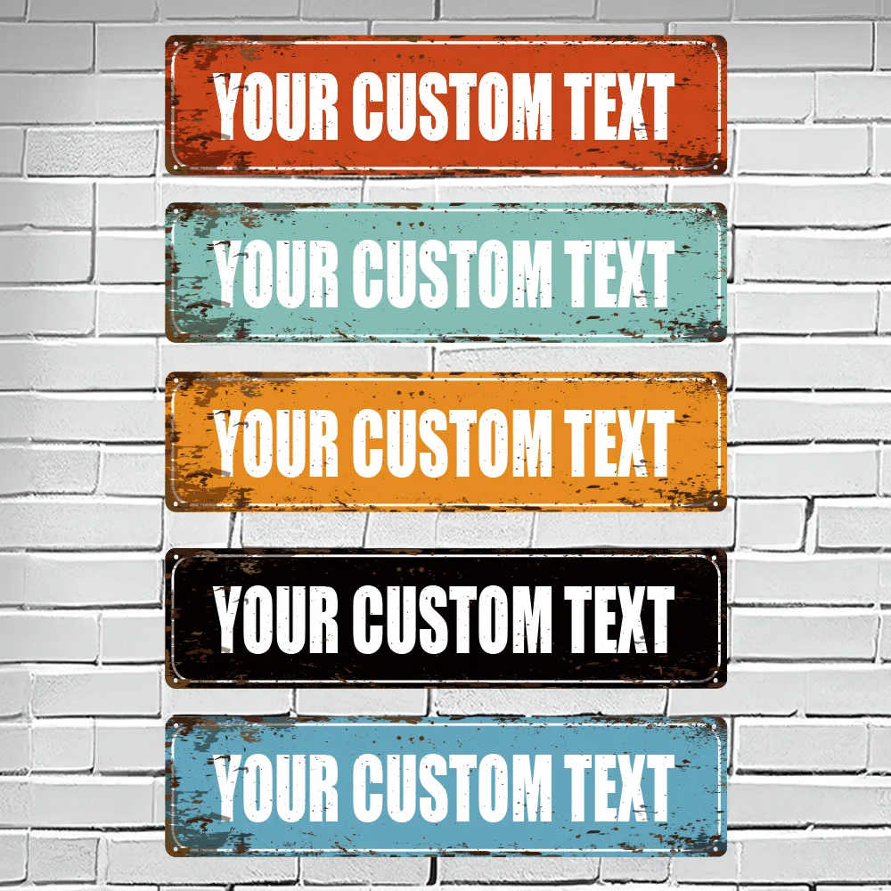 1 шт. красивые желтые синие черные персонализированные железные настенные знаки