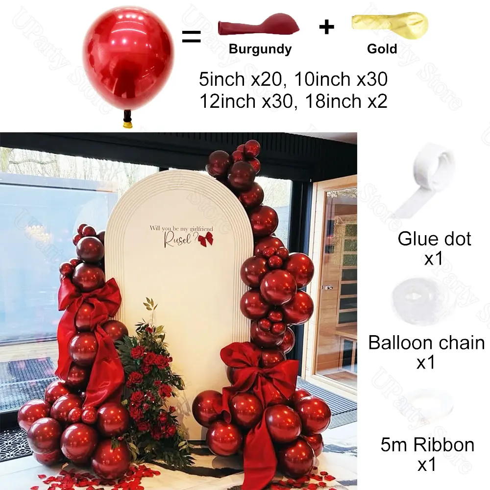 Металлические красные воздушные шары для свадьбы MicroPlush