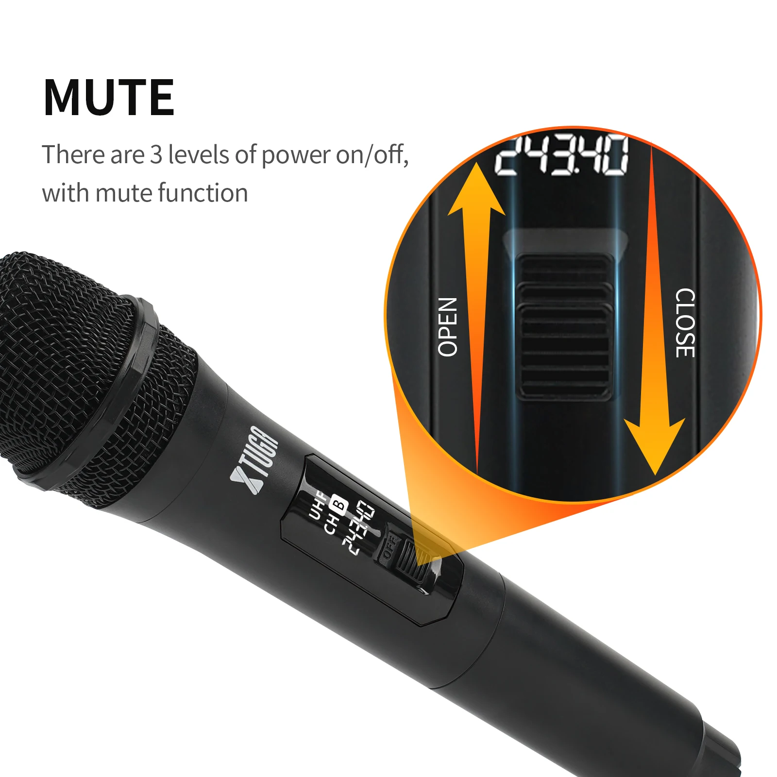 XTUGA Professional Wireless Microphone System with Four Handheld Karaoke Microphones For KTV Party Speaker images - 6