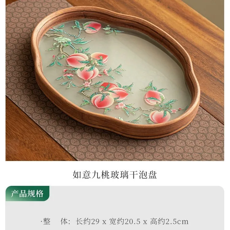 

Деревянный поднос для чая Ruyi Longevity