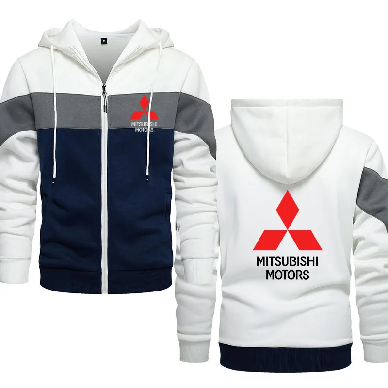 

Мужская модная Толстовка Mitsubishi с логотипом автомобиля, мужские толстовки, весна-осень, флисовое хлопковое Мужское пальто, Высококачественн...
