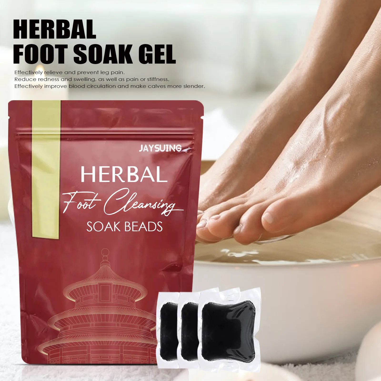 

1Bag(10Pc) Herbal Foot Soaking Gel Beads Cold Removal Moisture Foot Care Moisturizing Skin Nourishing Face Foot Soaking Beads